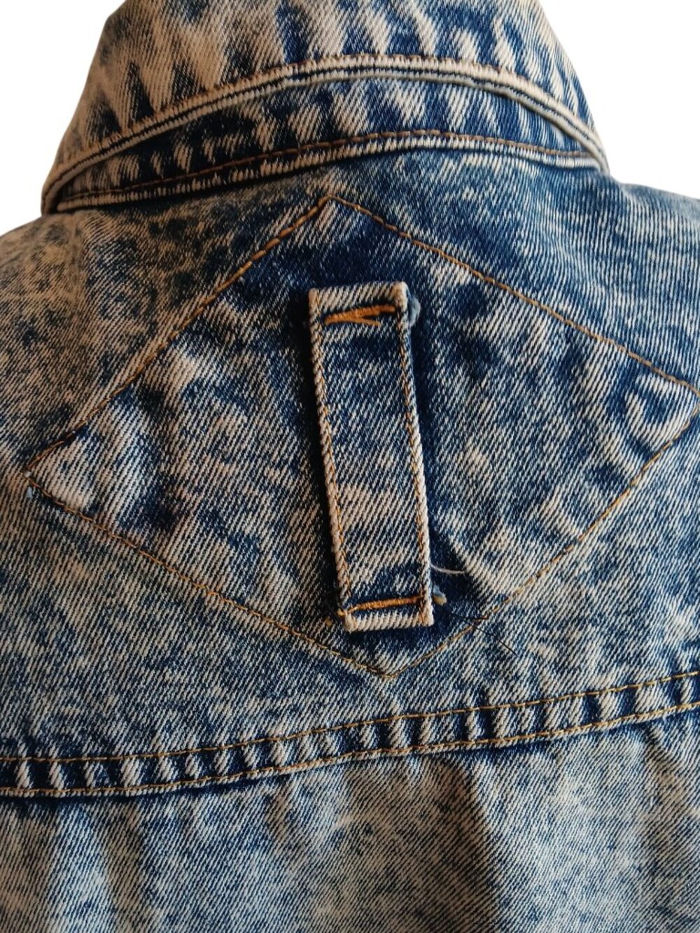 True Vintage Acid Wash Jacket 1980s Denim New Wave Preppy Canyon River Blues - Picture 8 of 10